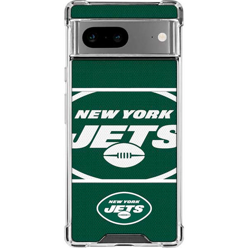 NFL New York Jets Zone Block Google Pixel 7a Clear Case